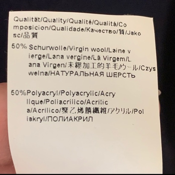 BOSS HUGO BOSS Wool Blend Logo Crewneck Pullover Sweater “Balduin” Dark Blue M - Picture 15 of 16